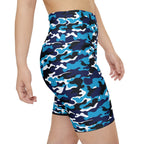 HKY SZN High Waisted Workout Shorts (Lightning Camo)