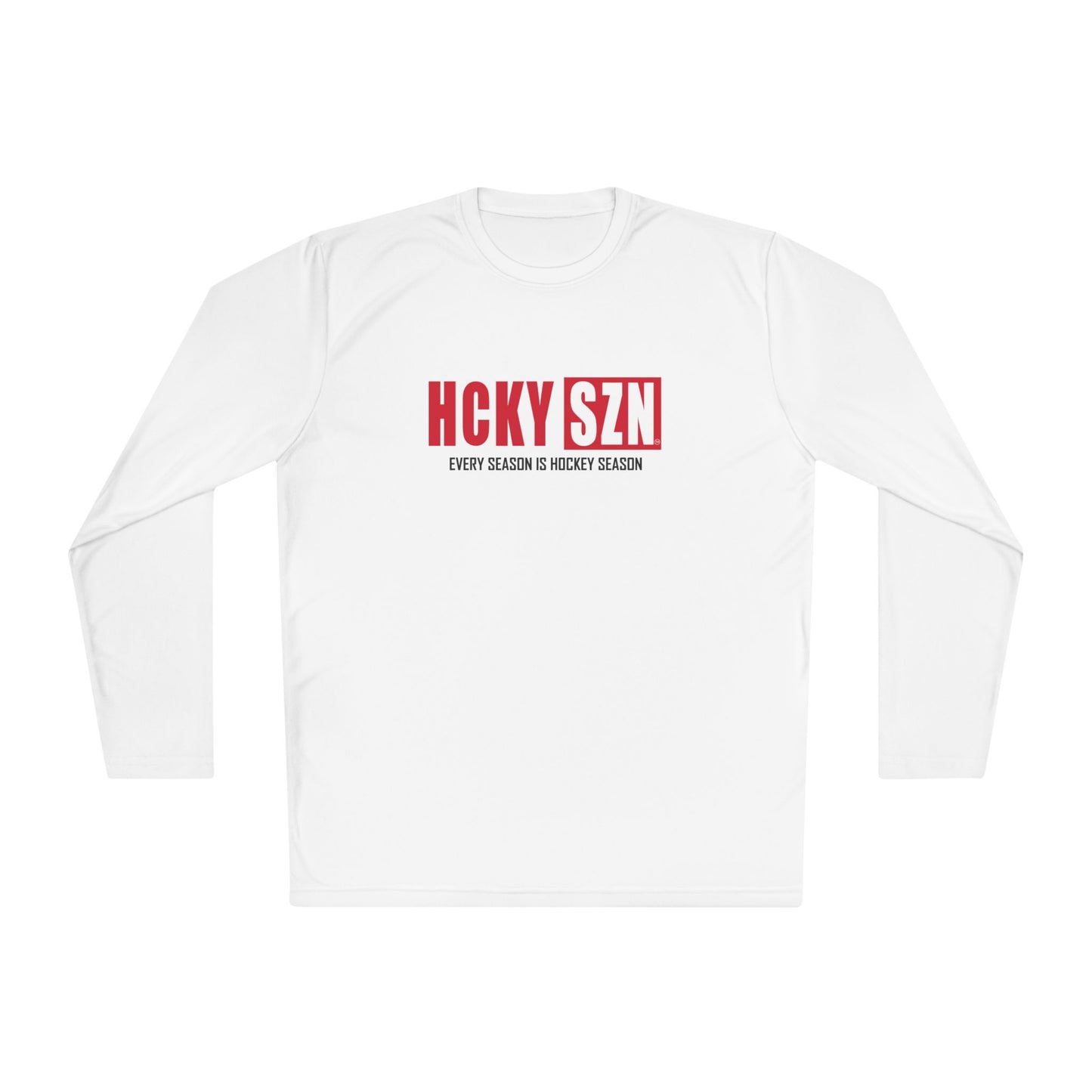 Every Season is HCKYSZN Performance Long Sleeve Tee - Red Logo
