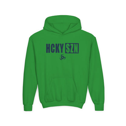 Youth HCKY SZN (Navy Logo) Hooded Sweatshirt - Various Colors