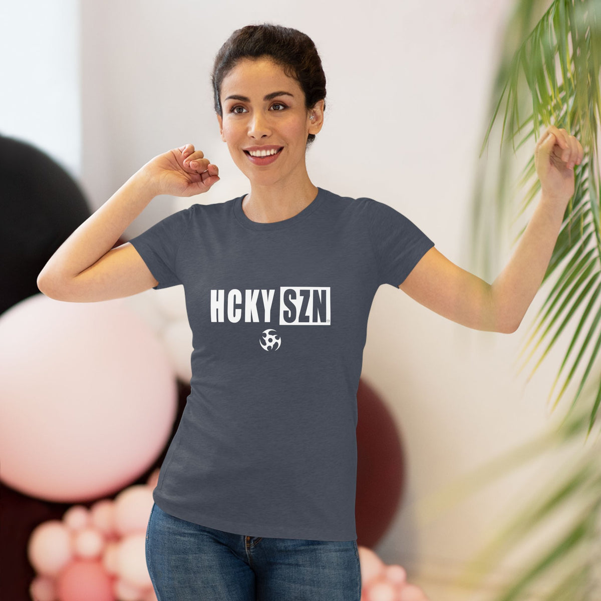 Women’s Hockey Vibe Triblend Tee (White Logo)