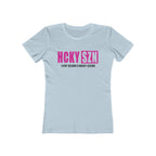 Every Season Is Hockey Season Women's Boyfriend Tee (Hot Pink Logo) - Various Colors