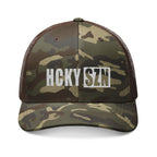 HCKY SZN Embroidered Brown Camo Trucker Hat
