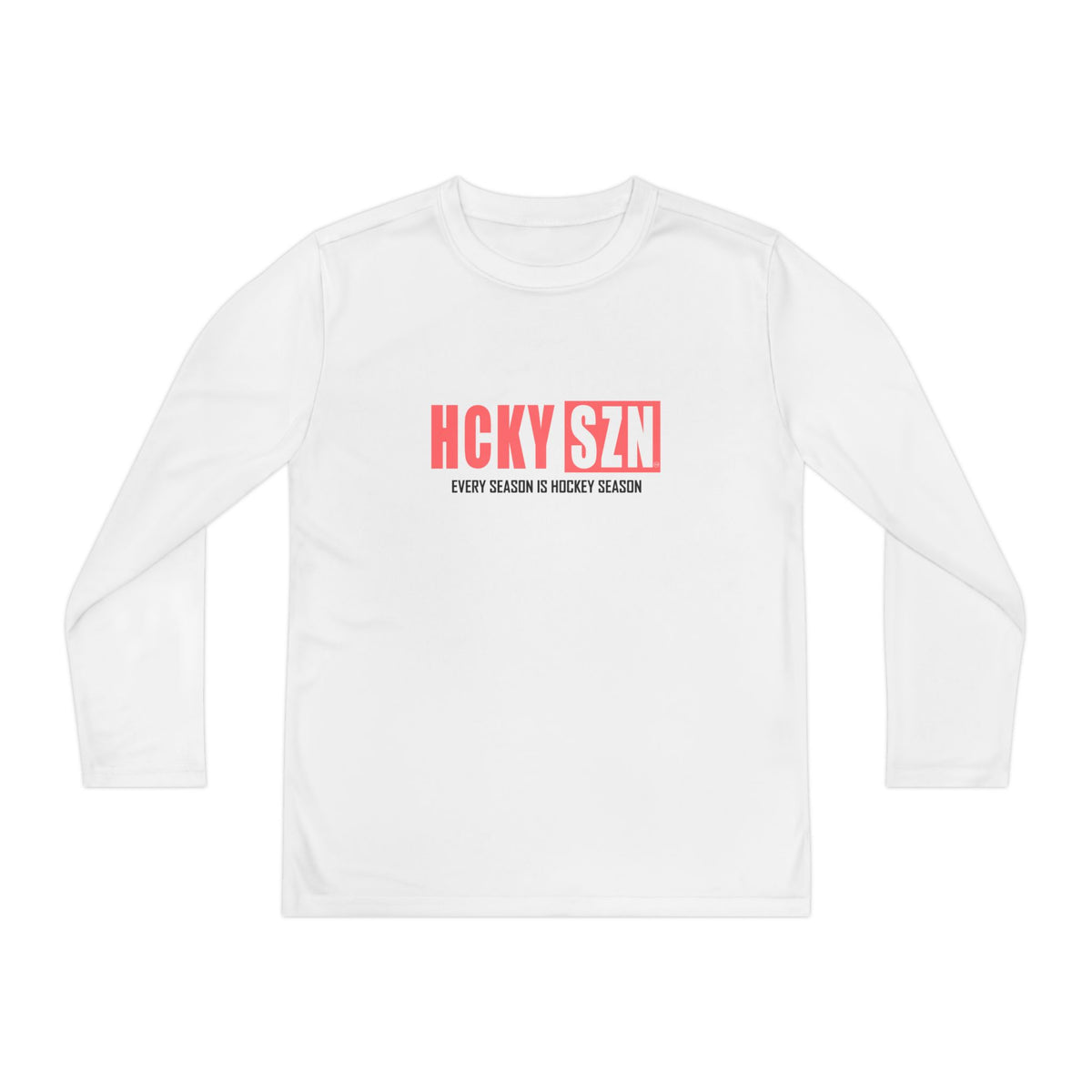 Every Season is HCKY SZN Youth Competitor Long Sleeve Tee (Peach Logo) - Various Colors