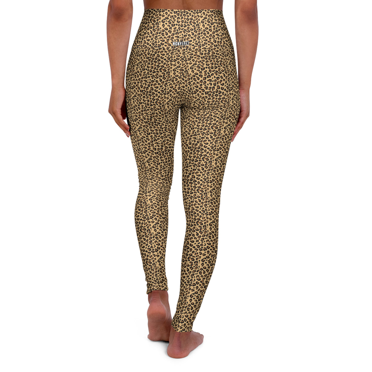 HCKY SZN High Waisted Yoga Leggings (Leopard Print)