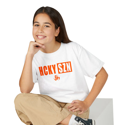 Youth HCKY SZN DryBlend Tee Shirt (Orange Logo) - Various Colors