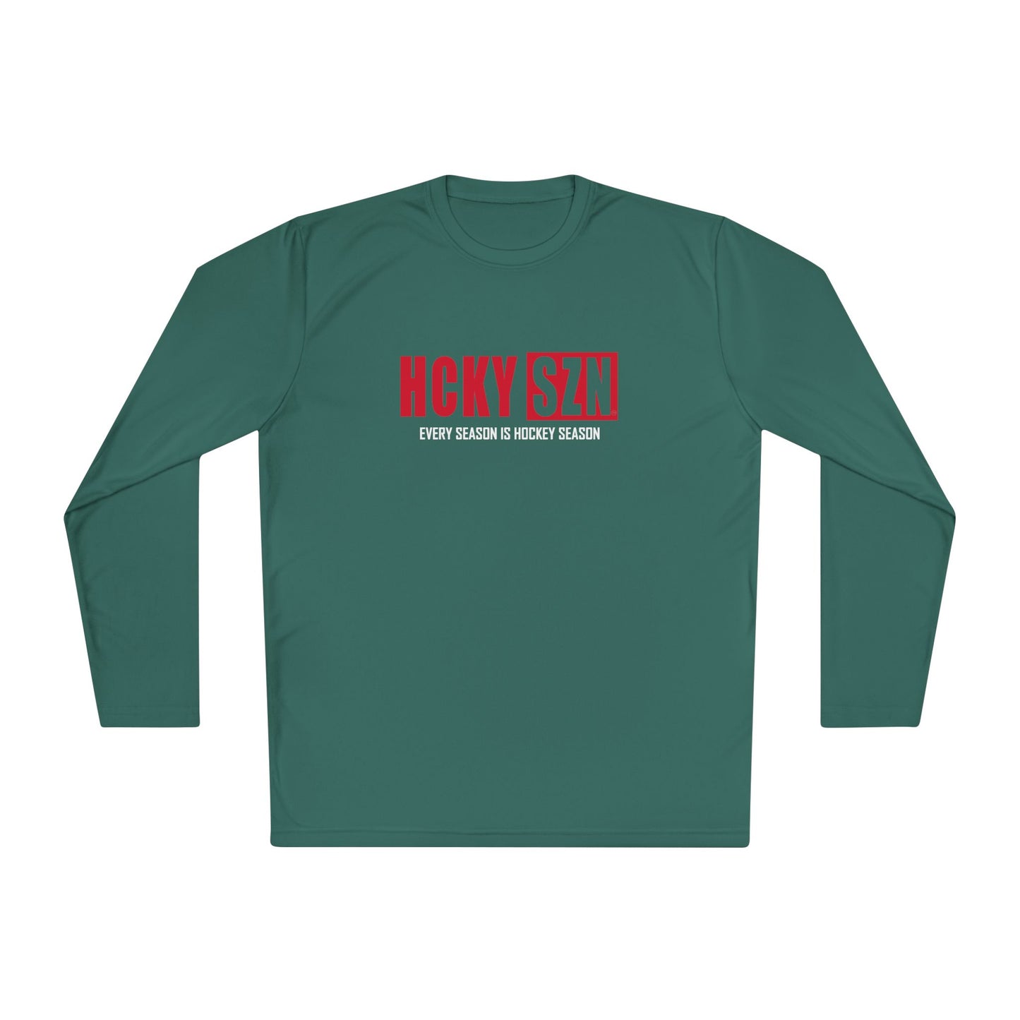 Every Season is HCKYSZN Performance Long Sleeve Tee - Red Logo
