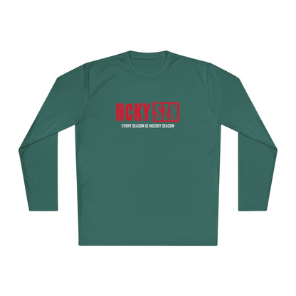 Every Season is HCKYSZN Performance Long Sleeve Tee - Red Logo