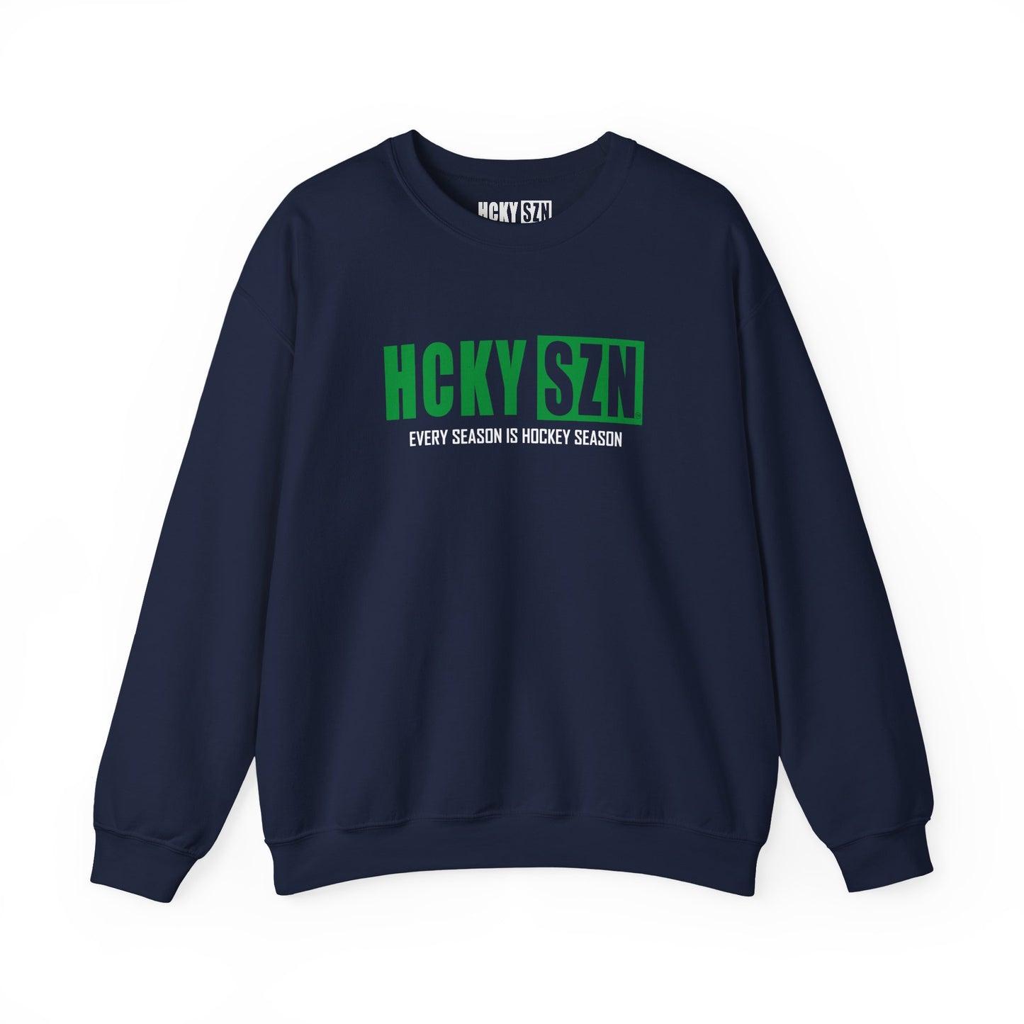 HCKY SZN Crewneck Sweatshirt (Green Logo) - Various Colors