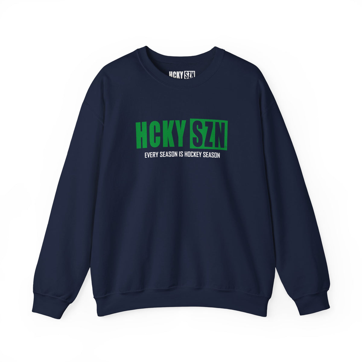 HCKY SZN Crewneck Sweatshirt (Green Logo) - Various Colors