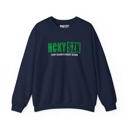 HCKY SZN Crewneck Sweatshirt (Green Logo) - Various Colors