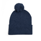 HCKY SZN Embroidered Pom-Pom Beanie - Navy