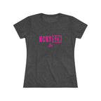 Women’s Hockey Vibe Triblend Tee (Hot Pink Logo)