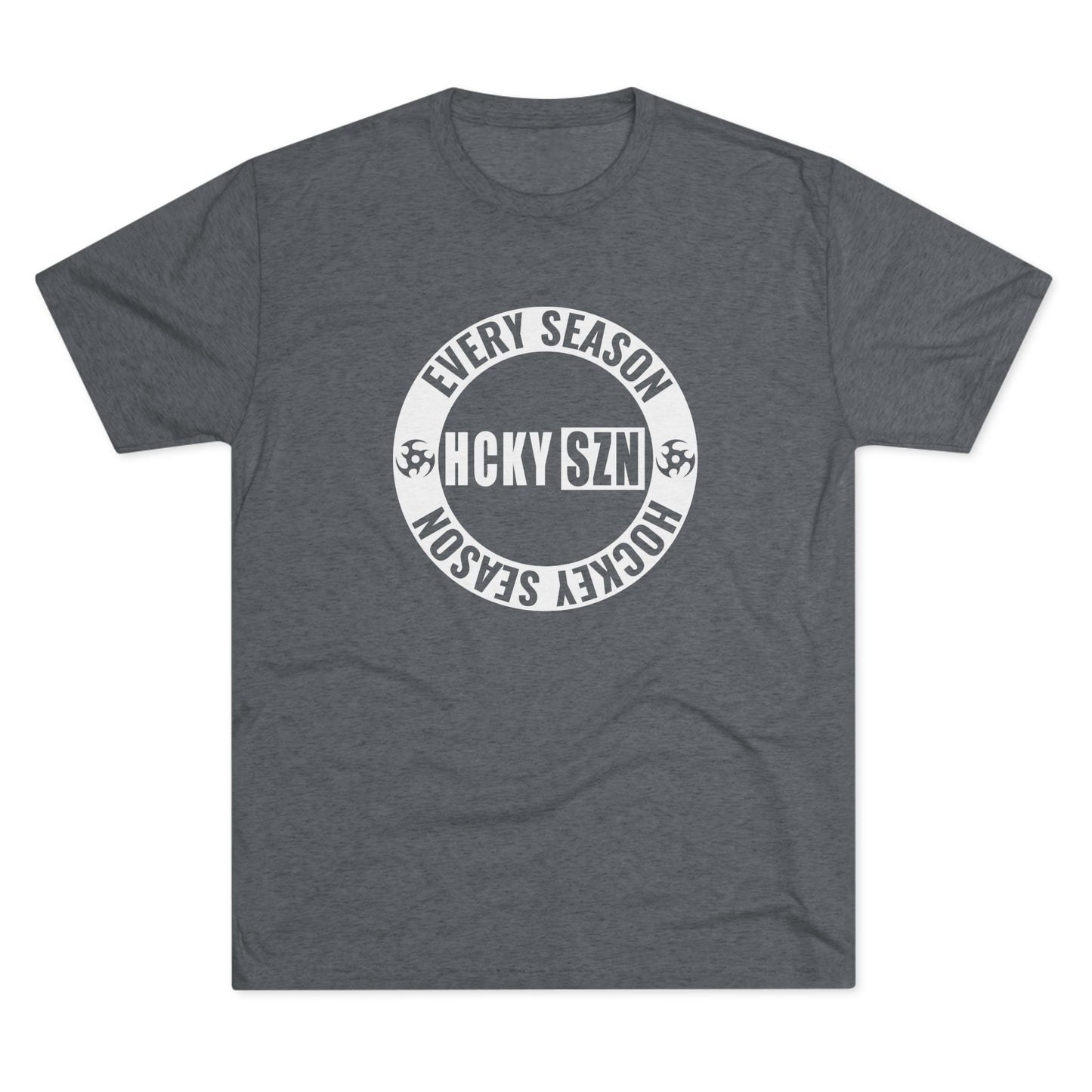HCKY SZN Circle Logo TriBlend Tee Shirt (White) - Various Colors