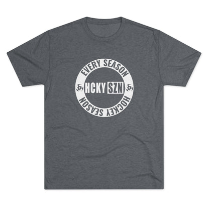 HCKY SZN Circle Logo TriBlend Tee Shirt (White) - Various Colors