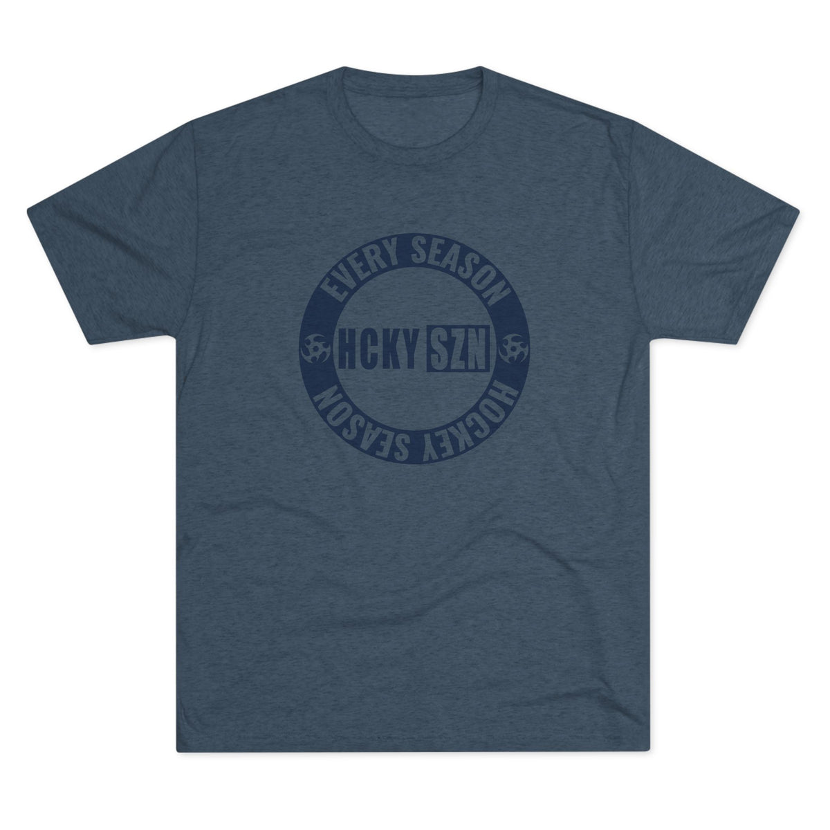 HCKY SZN Circle Logo TriBlend Tee Shirt (Navy) - Various Colors