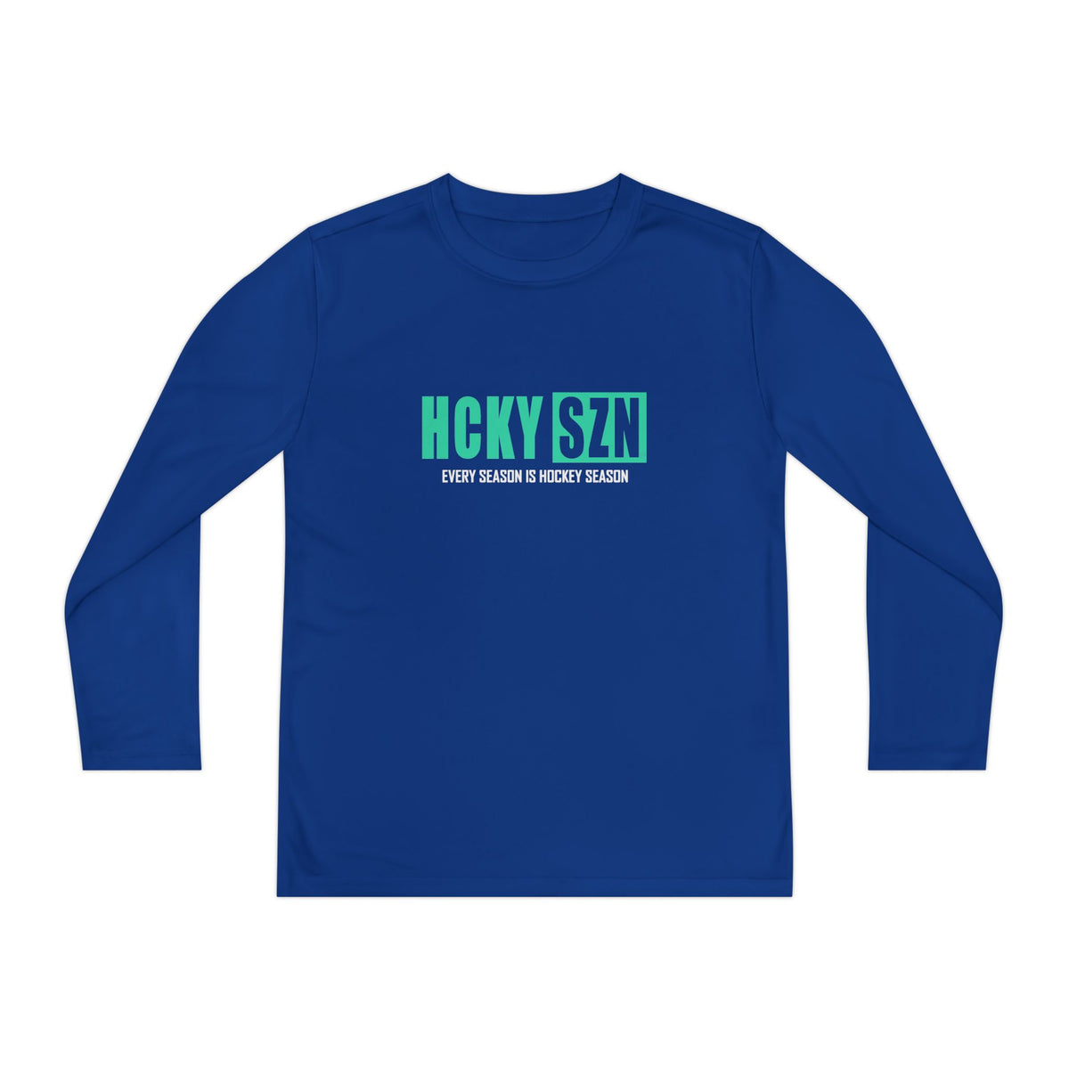 Every Season is HCKY SZN Youth Competitor Long Sleeve Tee (Seafoam Logo) - Various Colors