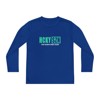 Every Season is HCKY SZN Youth Competitor Long Sleeve Tee (Seafoam Logo) - Various Colors