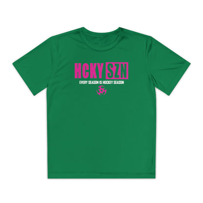 Every Season is HCKY SZN Youth Competitor Tee (Hot Pink Logo) - Various Colors