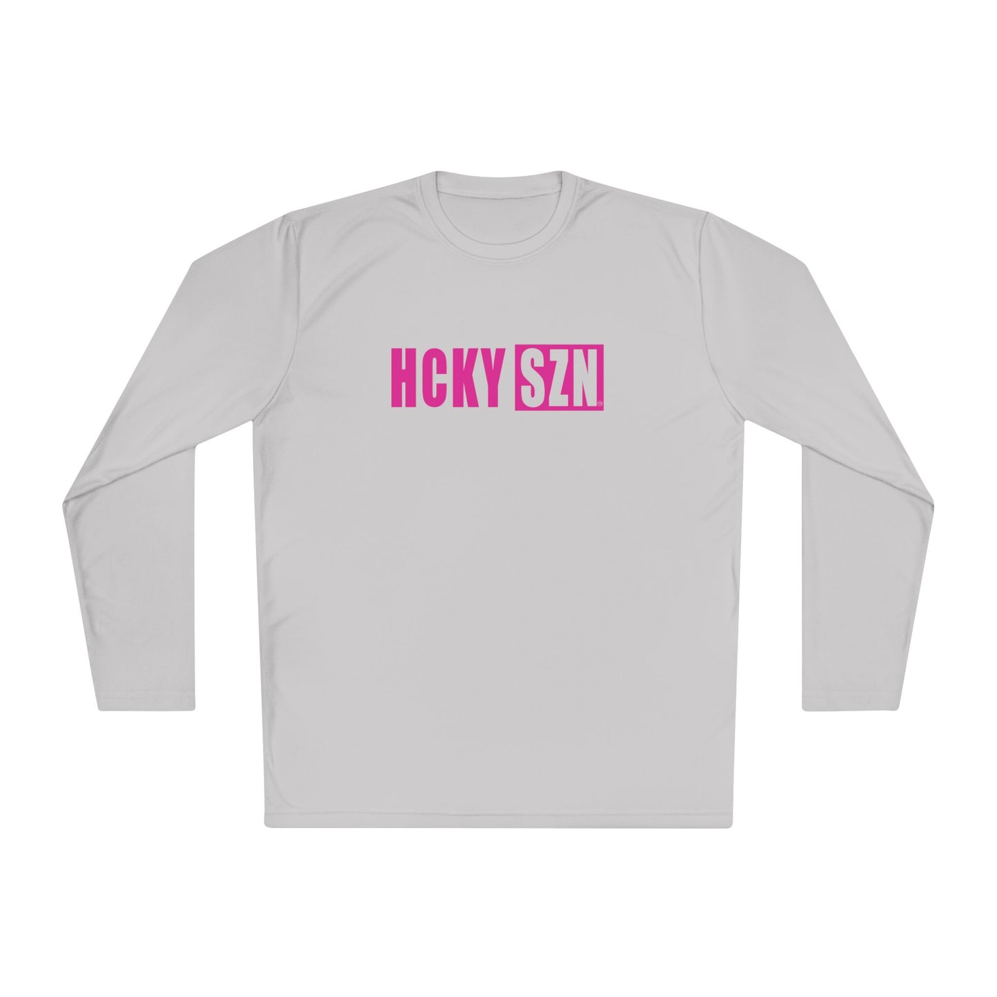 HCKY SZN Performance Long Sleeve Tee (Hot Pink Logo) - Various Colors
