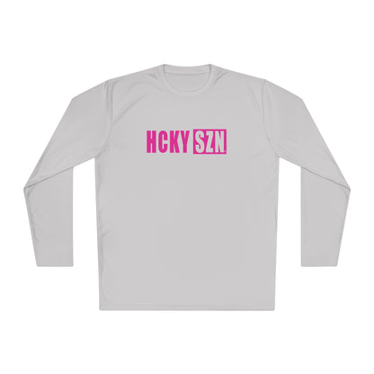 HCKY SZN Performance Long Sleeve Tee (Hot Pink Logo) - Various Colors