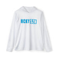 HCKY SZN Big Logo Performance Warmup Hoodie (White/Sky Blue)