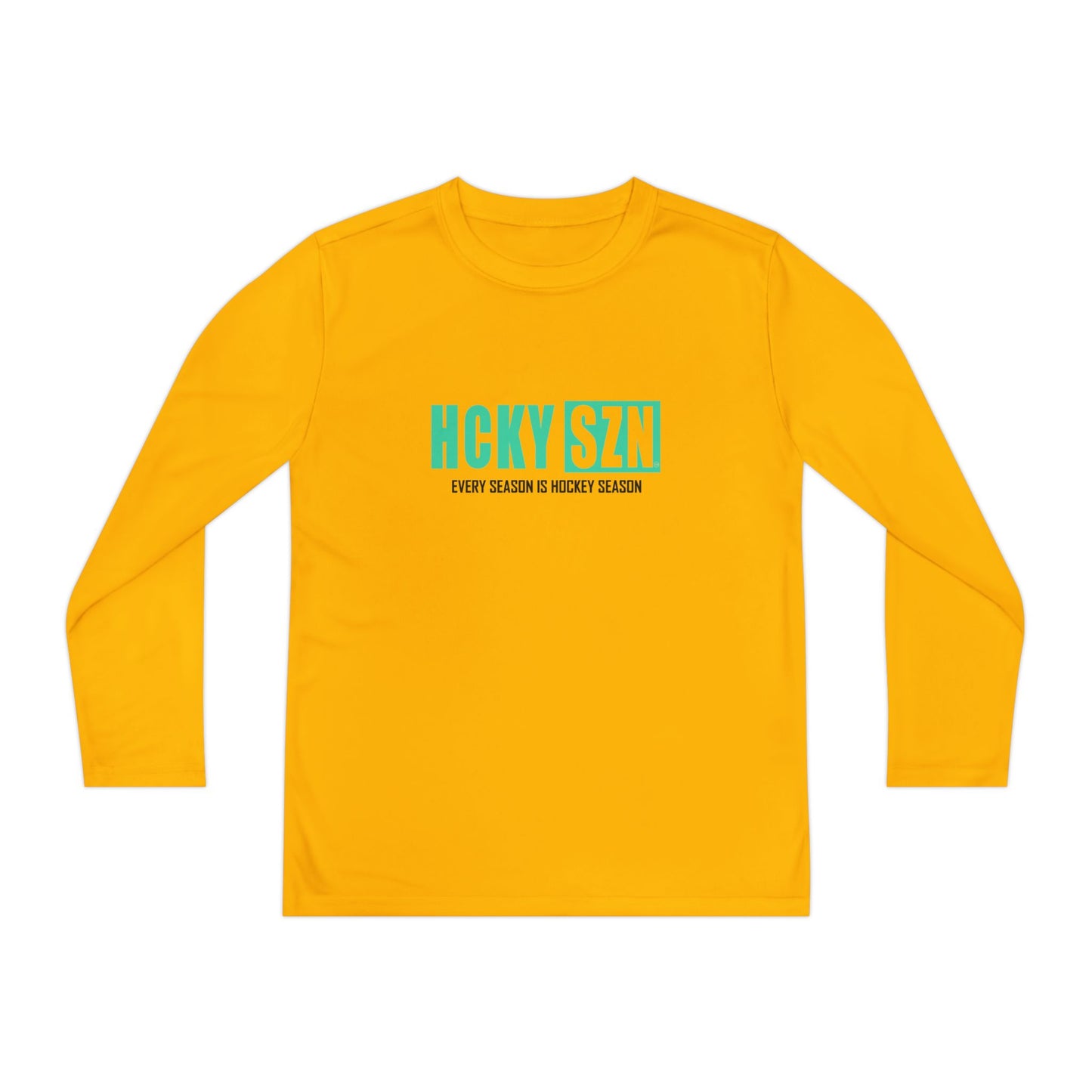Every Season is HCKY SZN Youth Competitor Long Sleeve Tee (Seafoam Logo) - Various Colors