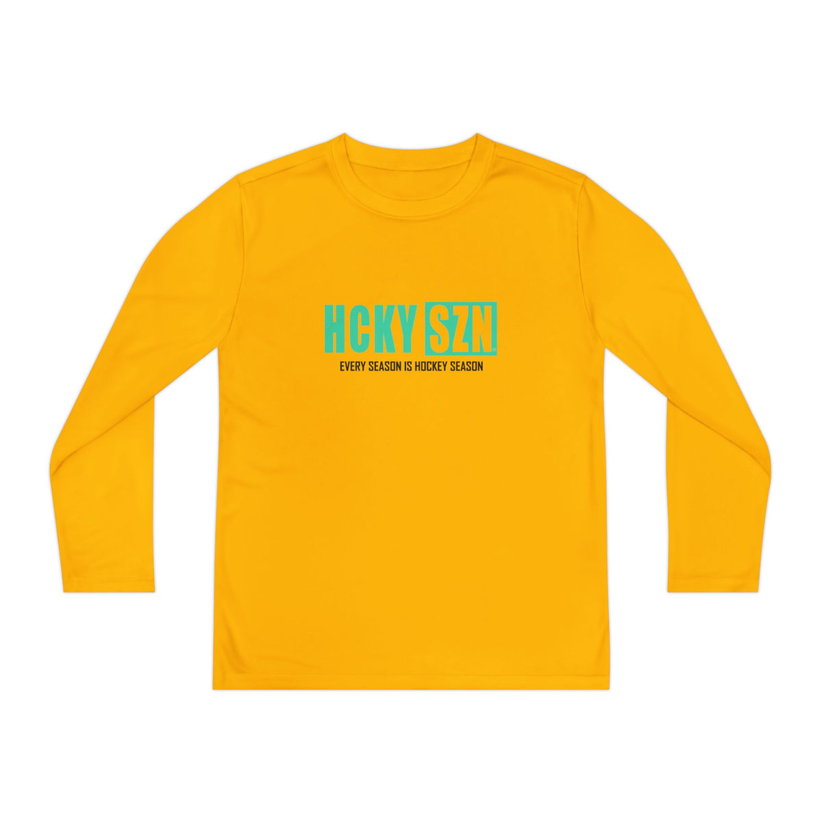 Every Season is HCKY SZN Youth Competitor Long Sleeve Tee (Seafoam Logo) - Various Colors