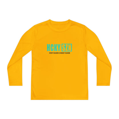 Every Season is HCKY SZN Youth Competitor Long Sleeve Tee (Seafoam Logo) - Various Colors