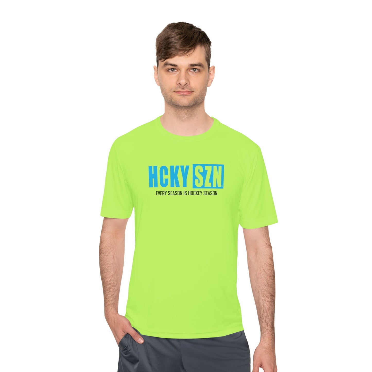 Every Season is HCKYS Performance Tee - Sky Blue Logo