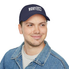 HCKY SZN Low Profile Embroidered Baseball Cap - Navy (White Logo)