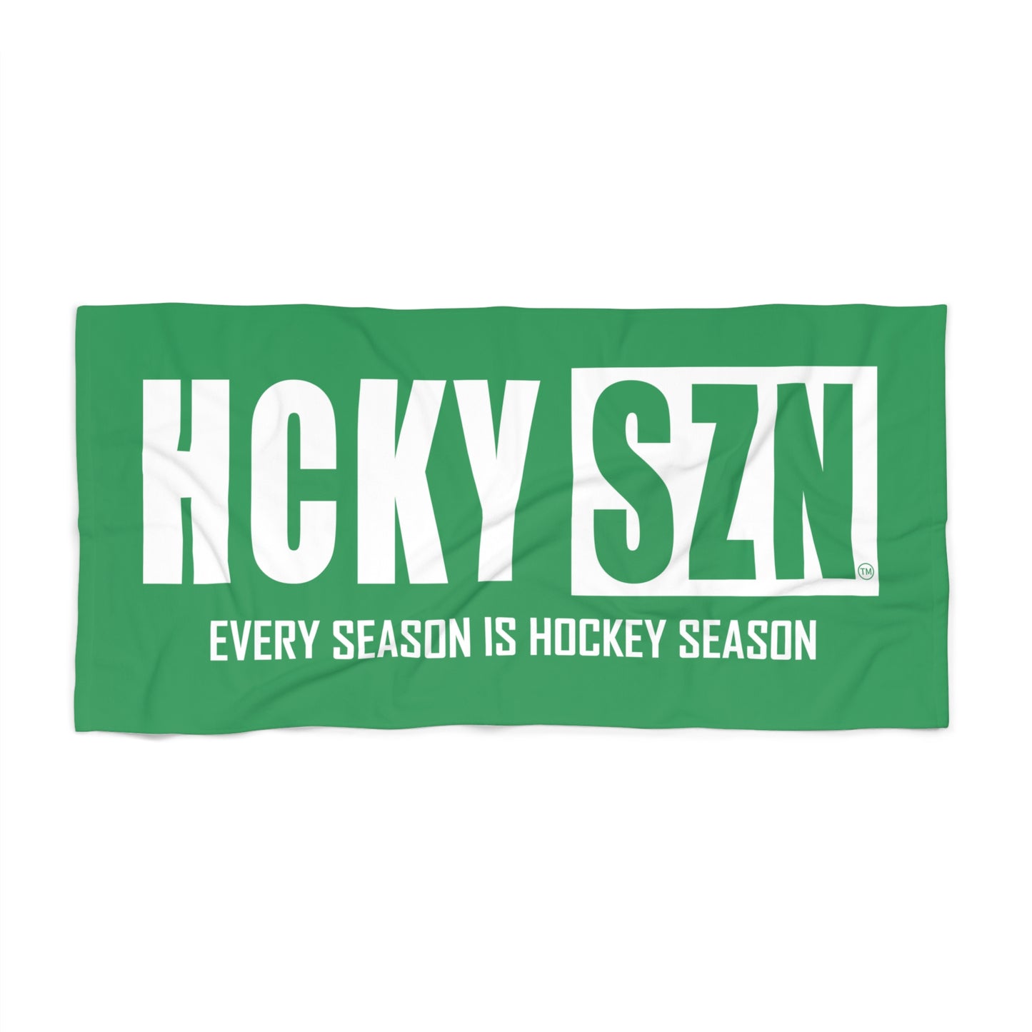 Every Season is HCKY SZN Beach Towel (Green)