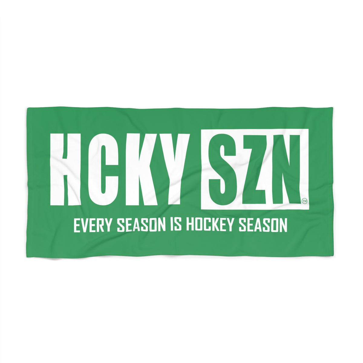 Every Season is HCKY SZN Beach Towel (Green)