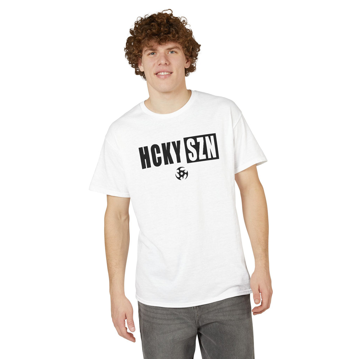 HCKY SZN Simple Star Logo DryBlend Tee Shirt (Black Logo) - Various Colors