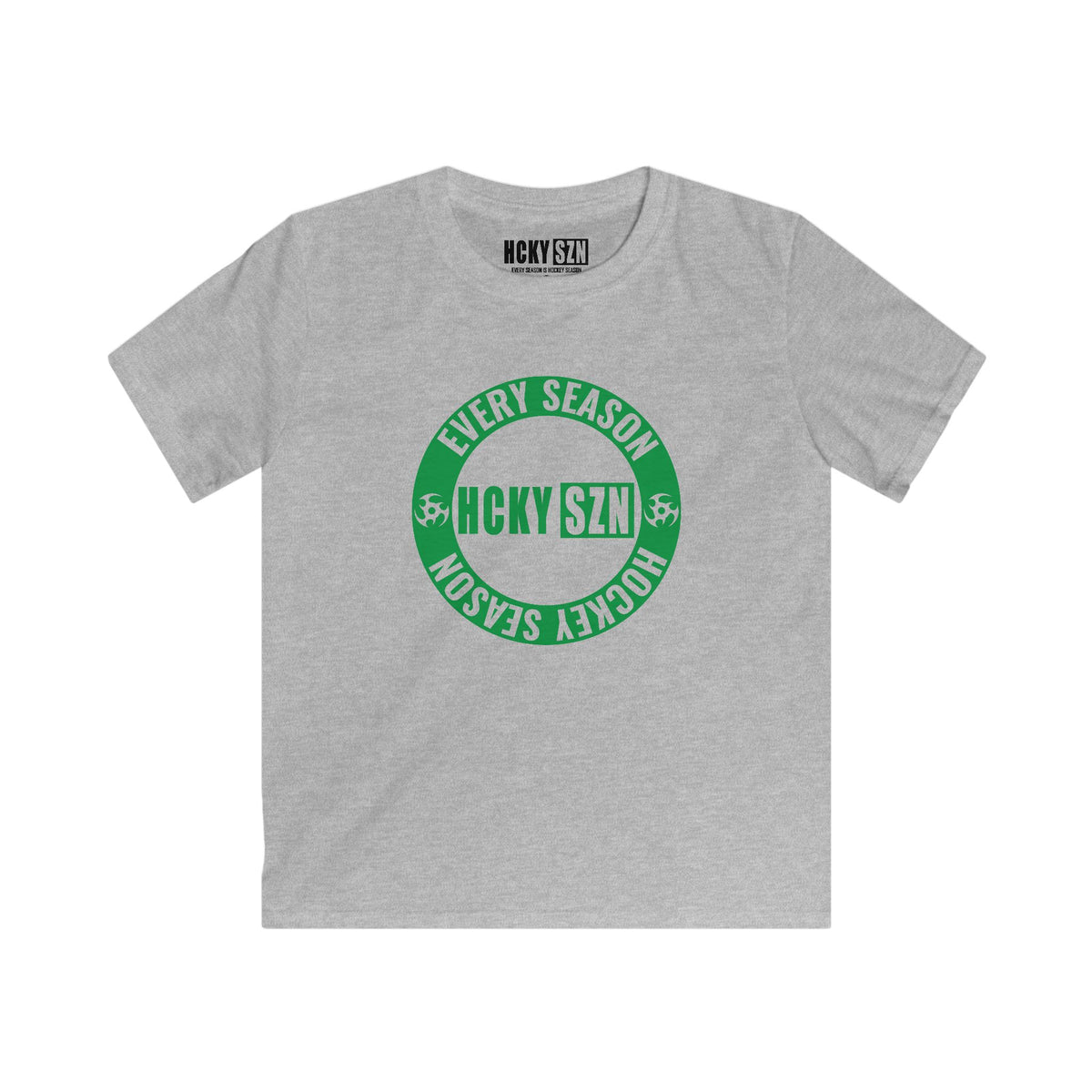 Youth Circle SZN Softstyle Tee (Green Logo) - Various Colors