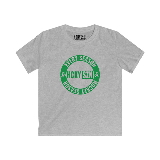 Youth Circle SZN Softstyle Tee (Green Logo) - Various Colors